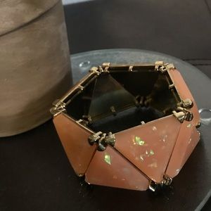 Gold flakes stretch bracelet